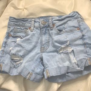 ripped jean shorts